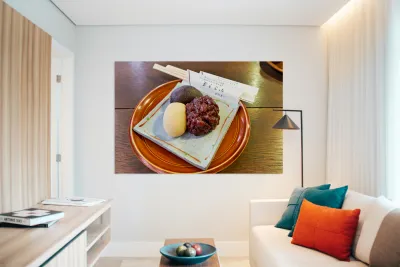 Savoring sweets and green tea in Kyotos Higashiyama Reproduction