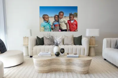 Group of children in Damaraland Namibia on a sunny day Reproduction