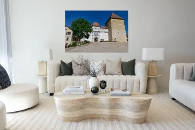 Visit to the castle in Annecy Haute Savoie France during a sun Reproduction