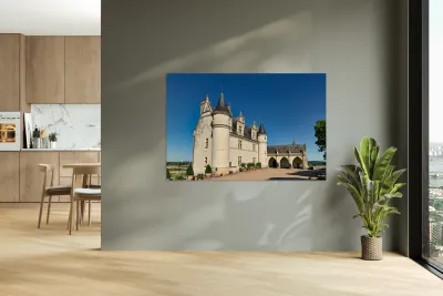 Chateau dAmboise rises in Frances Loire Valley on a clear day Reproduction