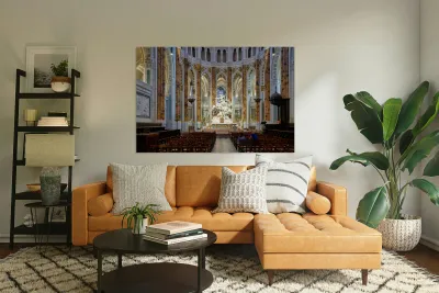 Explore Chartres Cathedral in Chartres France with visitors insi Reproduction