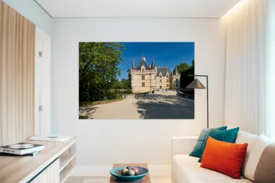Visit to Azay le Rideau in Loire Valley France on a clear day Reproduction