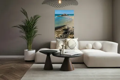 Fort National viewed from Plage de lEventail in Saint Malo Reproduction