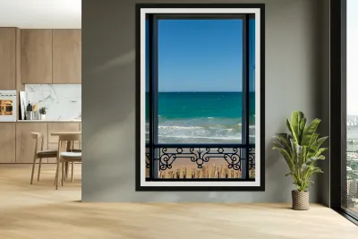 View of Grand Plage du Sillon in Saint Malo Brittany France Reproduction