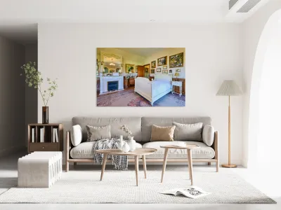 Visit to Monets house in Giverny Normandy with bright room dec Reproduction