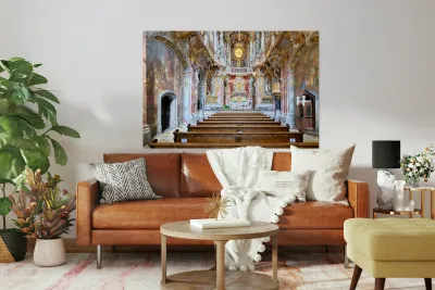 St. Johann Nepomuk in Asam Church located in Munich Germany Reproduction