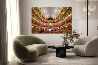 Inside cuvillies theatre at residenz palace in munich germany Reproduction