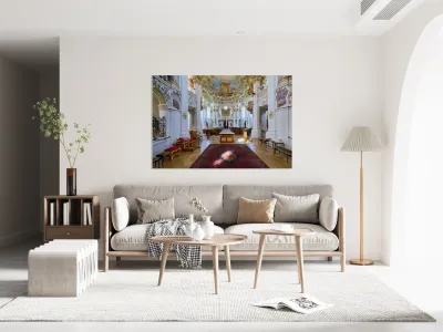 Pilgrimage Church of Wies in Bavaria along the Romantic Road Reproduction