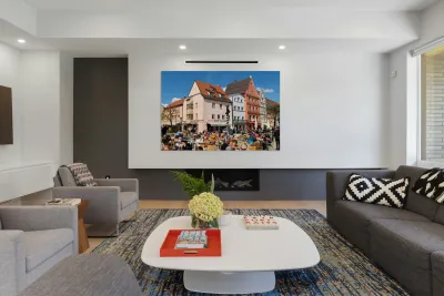 Outdoor dining at restaurants along the Romantic Road in Bavaria Reproduction