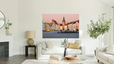 Exploring Hauptplatz square in Landsberg am Lech on the Romantic Reproduction