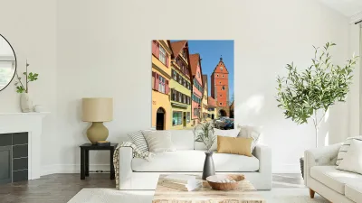 Wornitz Gate in Dinkelsbuhl along the Romantic Road in Bavaria Reproduction