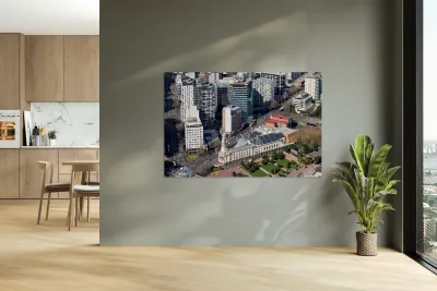 View of Auckland city and Aotea Square from above New Zealand Reproduction