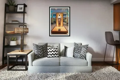 Maori goddess figure Kave on display in Auckland War Memorial Mu Reproduction