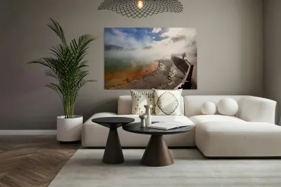 Visit to champagne pool in waiotapu thermal wonderland rotorua Reproduction