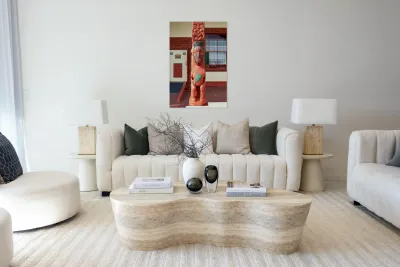 Maori carving at Whakarewarewa village in Rotorua New Zealand Reproduction