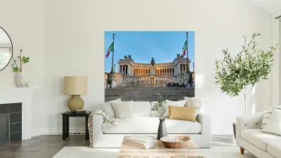 Visit to victor emmanuel ii national monument in rome italy Reproduction