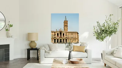 Basilica of Saint Mary Major in Rome draws many visitors each da Reproduction