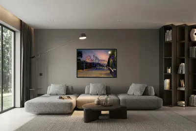 Walk along Via Sacra with views of Colosseum in Rome Italy Reproduction