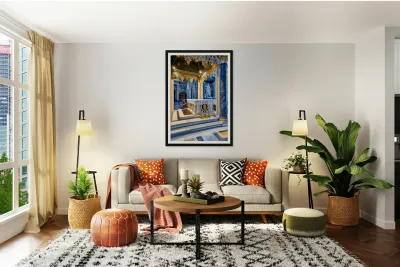 Exploring the altar in the Archbasilica Cathedral in Rome Reproduction