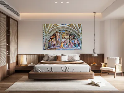 Exploring the raphael rooms at vatican museums in rome Reproduction