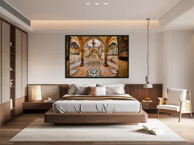 Visit to the church of the Holy Sepulchre in Jerusalem during th Reproduction