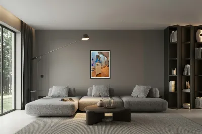 Memorial synagogue at Yad Vashem for Holocaust victims Reproduction