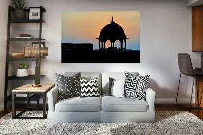 Sunset view at Khimsar Fort in Rajasthan India Reproduction