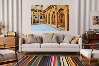 Exploring a traditional haveli house in Jaisalmer Rajasthan Reproduction