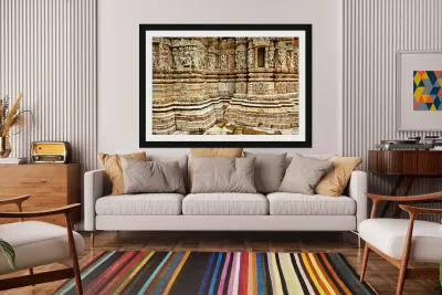 Rajasthan Chittorgarh Fort showcases detailed stone carvings Reproduction