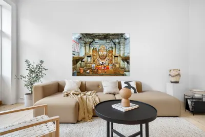 Rituals at Chittorgarh Fort in Rajasthan India during the day Reproduction