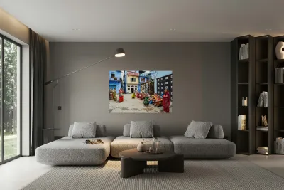 Women gather in Bundi Rajasthan during a community outing Reproduction