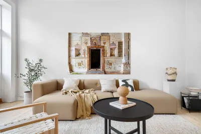 Decorations and paintings at Taragarh Fort in Bundi Rajasthan Reproduction