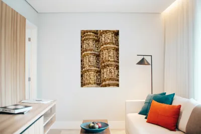 Hindu temples of Khajuraho in Madhya Pradesh showcase ancient ar Reproduction