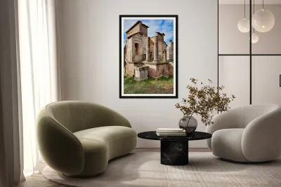 Pompeii ruins showcase ancient architecture in Italy Reproduction