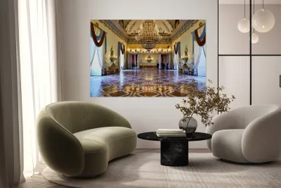 Exploring the grand hall of Museo di Capodimonte in Naples Reproduction