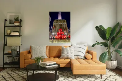 Christmas decorations in Manhattan at Rockefeller Center during  Reproduction