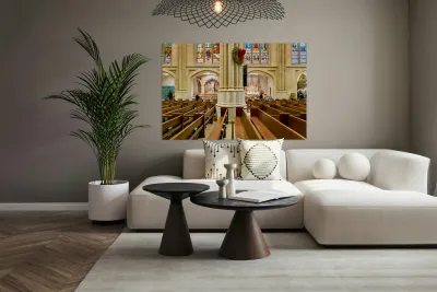 Visitors walk through St Reproduction