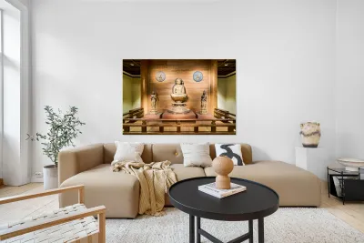 Buddha statue in the Asian Art Gallery Met Museum Reproduction