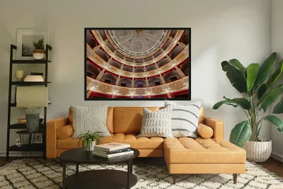 View from the stage of Teatro Tina di Lorenzo in Noto Sicily Ita Reproduction