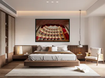 Inside Teatro Tina di Lorenzo in Noto Sicily during a performanc Reproduction