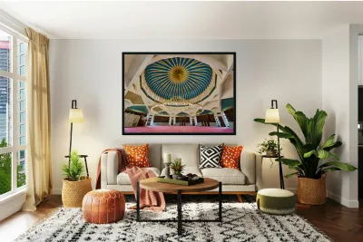 Visit to King Abdullah Mosque in Amman Jordan during daylight ho Reproduction