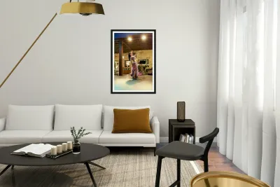 Belly dance performance in Jordan at night Reproduction