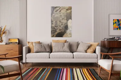 Madaba Map located in the Greek Orthodox Basilica of Saint Georg Reproduction