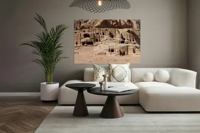 Exploring the royal tombs at Petra in Jordan Reproduction