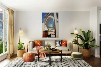 Exploring Bab Rcif gate in Fez Medina of Morocco Reproduction