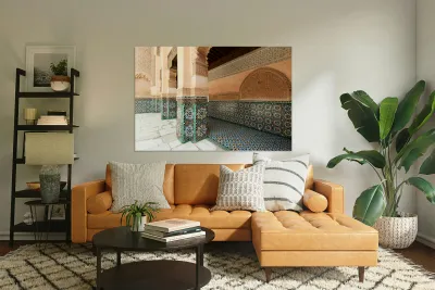 Discovering the architecture of Madrasa Ben Youssef in Marrakesh Reproduction