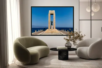 Monument to Vittorio Emanuele on the seafront in Reggio Calabria Reproduction