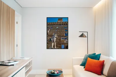 David statue by Michelangelo in Florence Tuscany Italy Reproduction