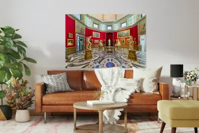 View of la tribuna by bernardo buontalenti in uffizi gallery flo Reproduction