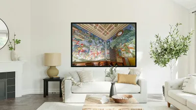 Procession of the magi in magi chapel florence tuscany italy Reproduction